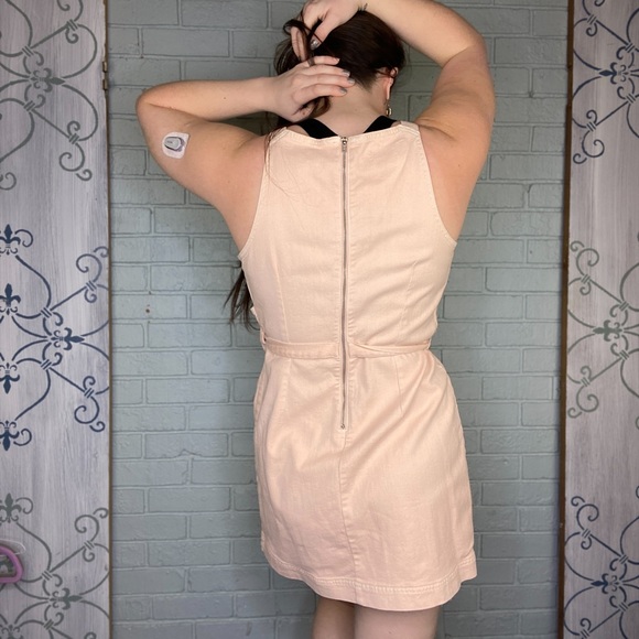 Anthropologie Holding Horses Pink Denim Regatta Wrap Dress Size 8 - Picture 6 of 15